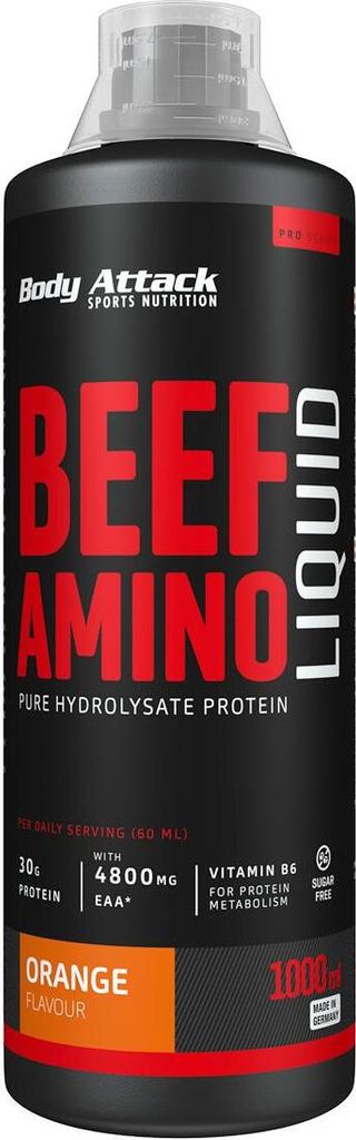 Body Attack Beef Amino Liquid 1000ml Orange