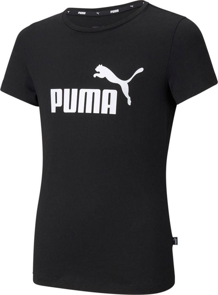 Puma Essentials Logo T-Shirt Kinder schwarz weiß Gr 104