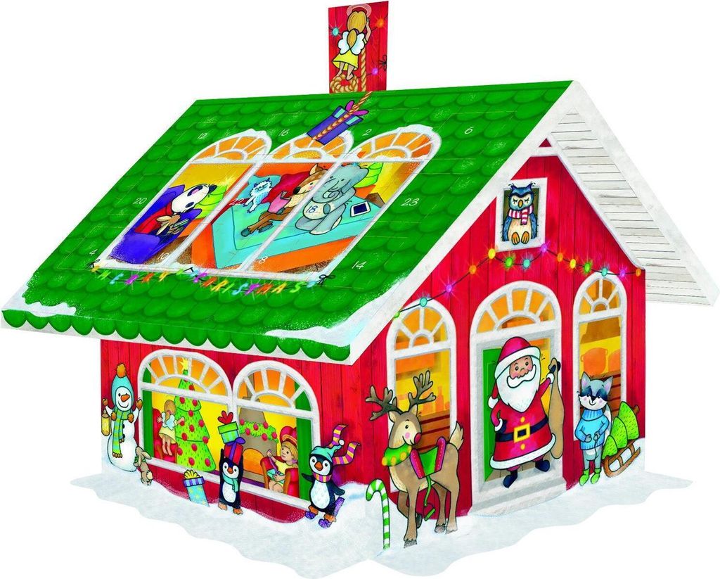 Windel Adventshaus gefüllt mit Figuren aus Produktbild 2