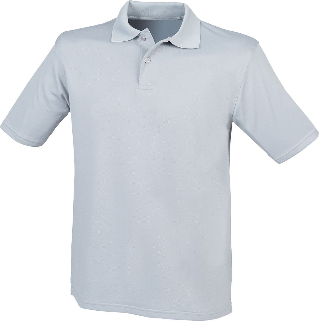 Henbury Herren Polo-Shirt Coolplus Pique RW635 (XS) (Silbergrau)