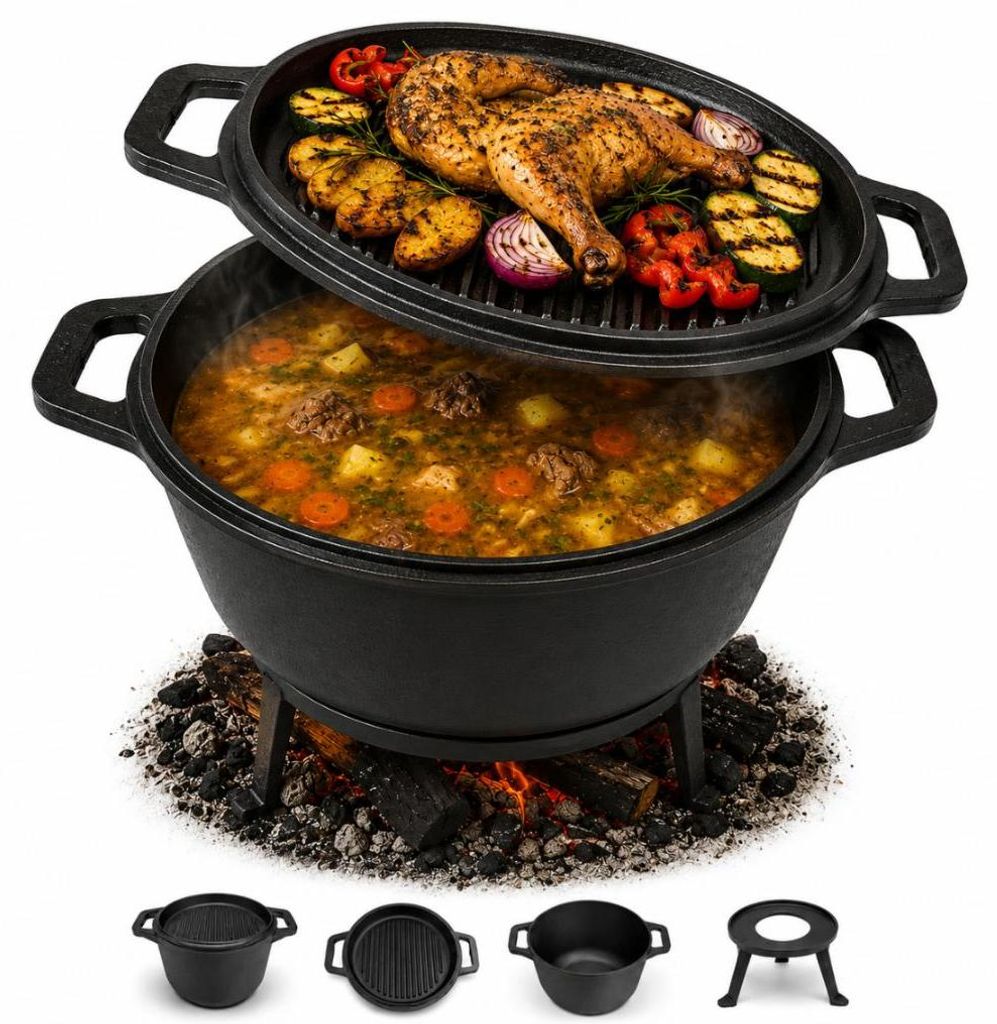 HAGE Dutch Oven Gulaschkessel aus Gusseisen mit Produktbild 