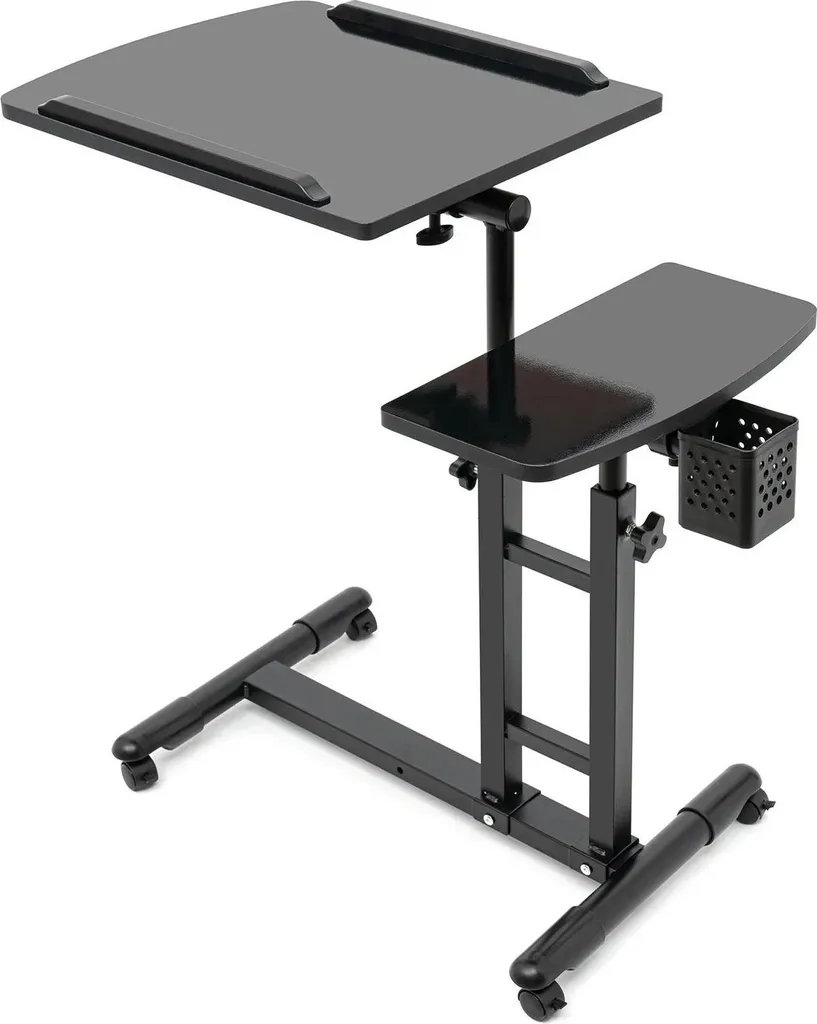 Meuble de tatouage noir mobile avec repose-bras réglable pour salon