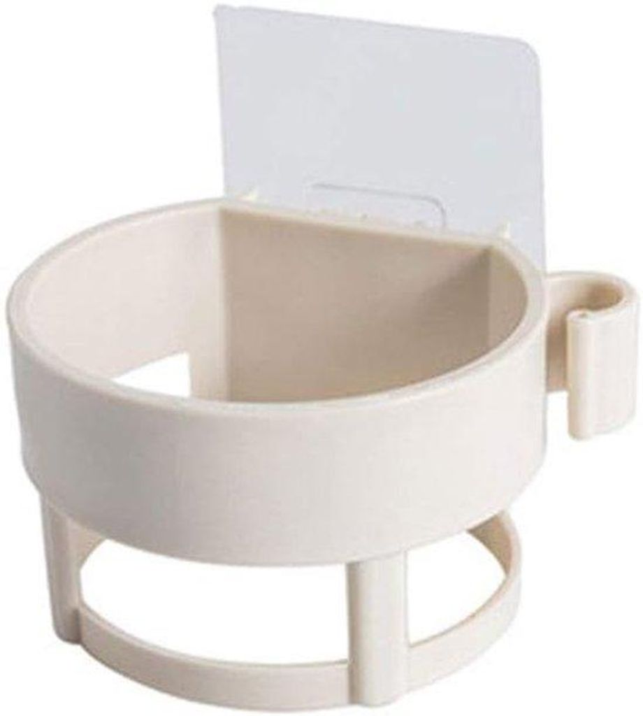 Wandhalterung für Föhn, Badbenötigkeiten Organizer, Beige, Opbergrack