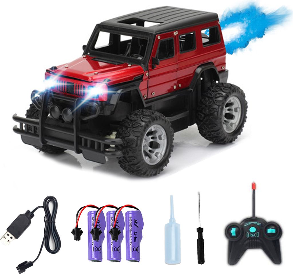 Ferngesteuertes Auto ab 3 5 6 8 jahre, Rc Auto mit Sprühnebel, Fernbedienung Rennenauto Spielzeug