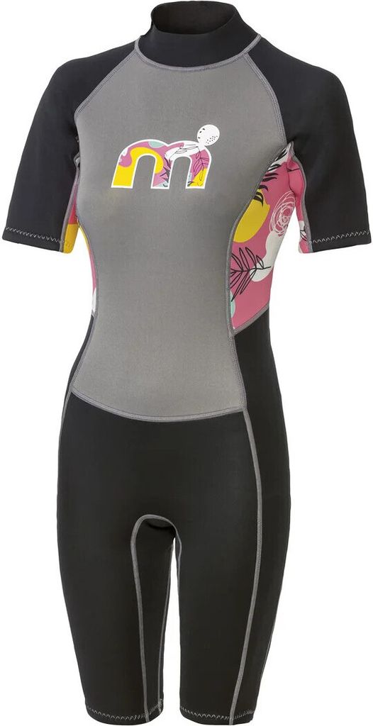 Mistral Damen Neopren Shorty Wassersport Anzug Stand-Up Paddling Surfen Grau-Schwarz L