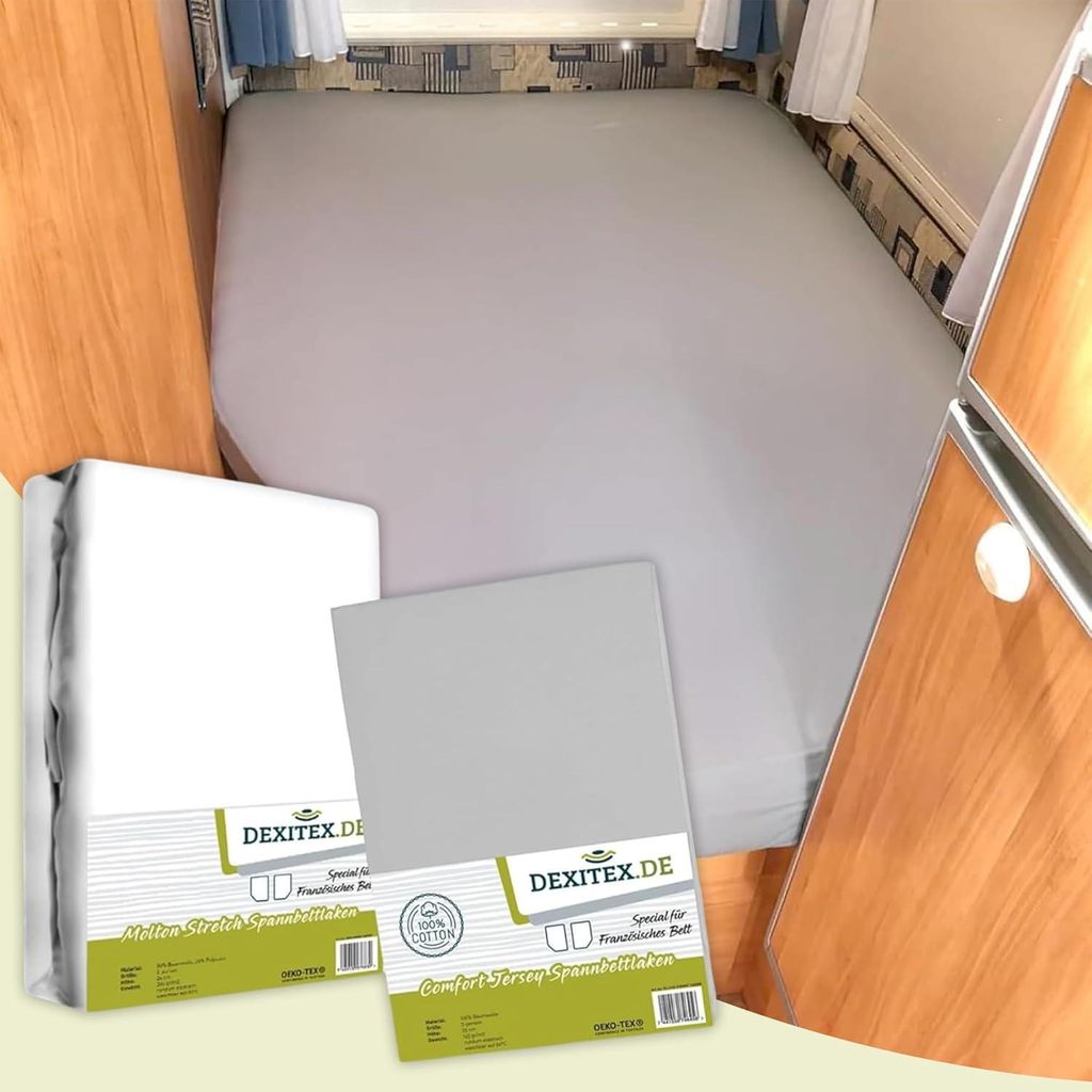 Dexitex Spannbettlaken Wohnmobil 2er Set – Produktbild 