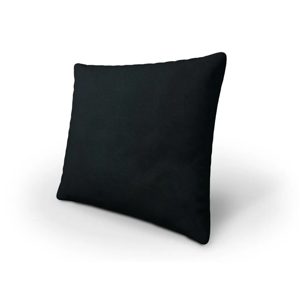 Coussin décoratif ZANE éco-cuir noir : confort chic salon