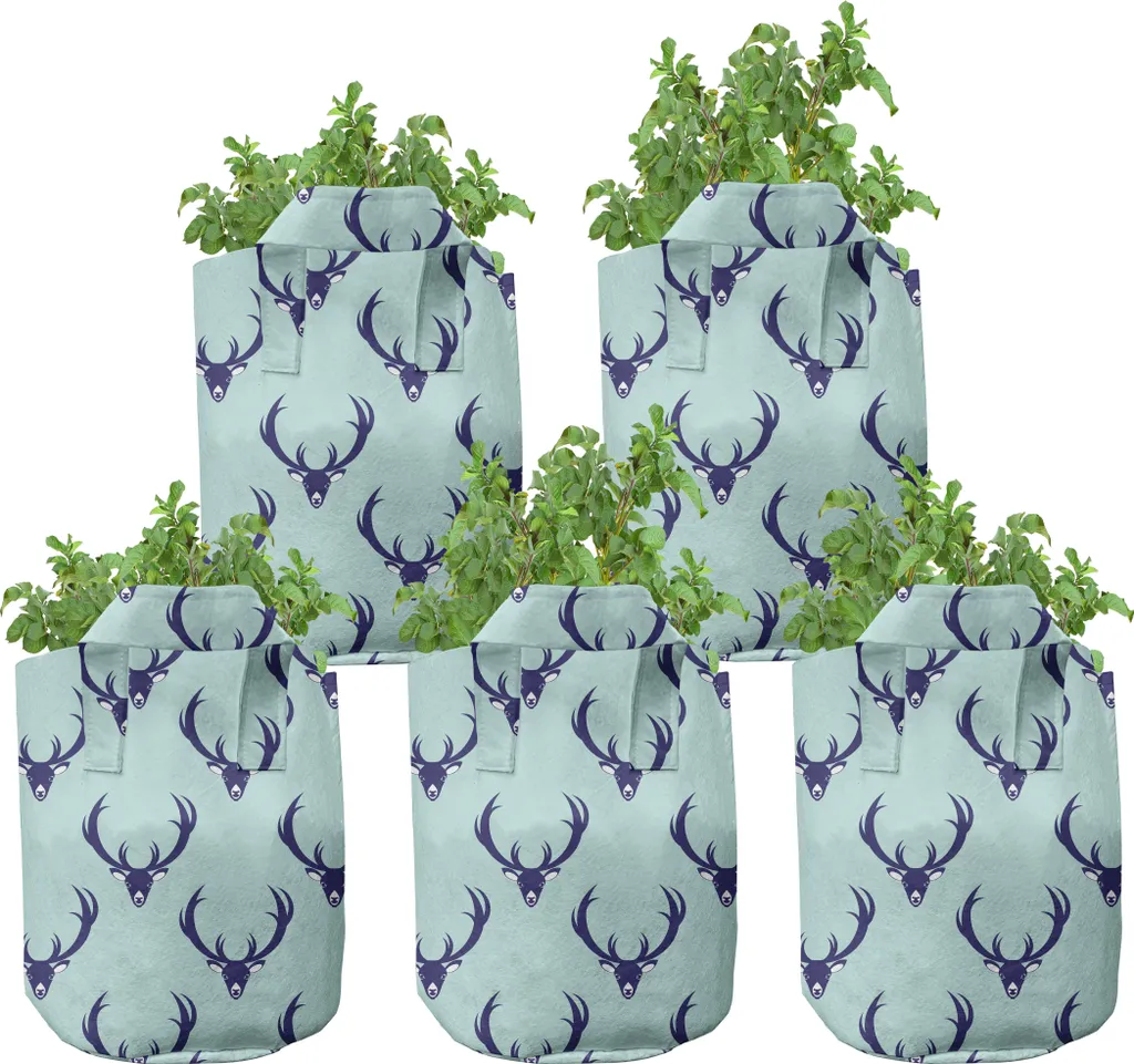 Pots en Tissu Haute Performance Bleu Marine 5 Gallons - Lot de 5 Sacs