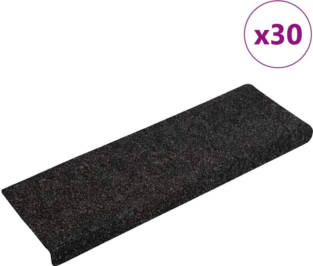 "2026 Promotion" Stufenmatten Selbstklebend 30 Stk. - Hohe Qualität - 65x21x4 cm Schwarz Rechteckiger Rand - Stufenmatten CC19854