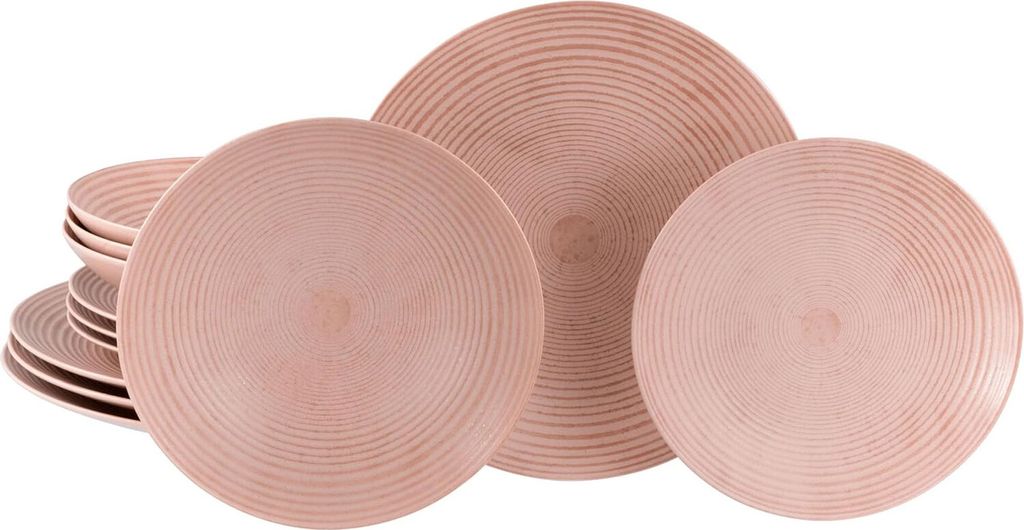 CreaTable, 23719, Catania Peach, sada tanierov 12 ks, Obrázok produktu 