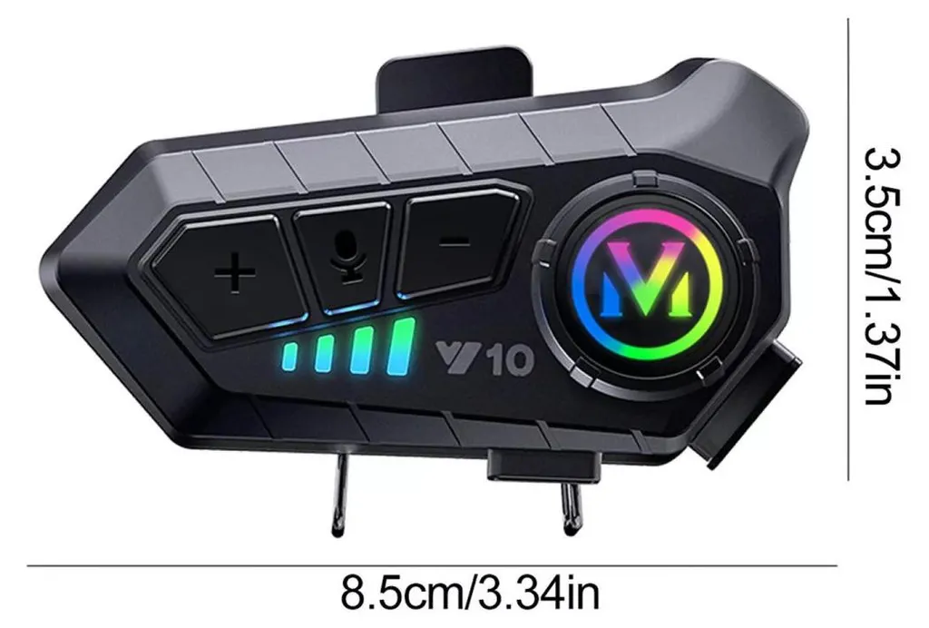 Intercom Moto sans Fil Bidirectionnel - Pack Duo Casque Bluetooth Noir