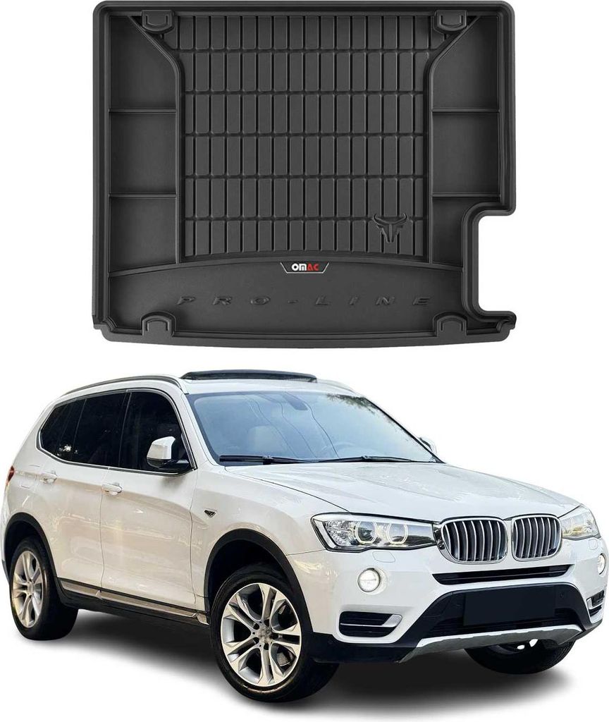 OMAC Gummi Kofferraumwanne für BMW X3 F25 2010-2017 TPE Laderaumwanne Schwarz
