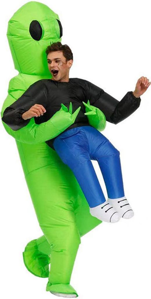 Aufblasbares Alien-Kostüm Für Halloween & Partys – Verstellbar & Mit Ventilator