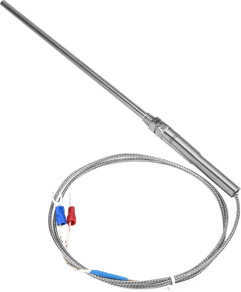 M8 Gewinde Typ K Thermoelement 150mm Sonde Temperatursensor Draht 0-400 (1 m)
