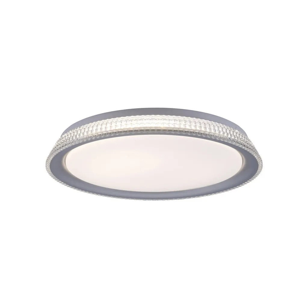 Plafonnier LED argenté réglable 40 cm idéal pour une chambre moderne