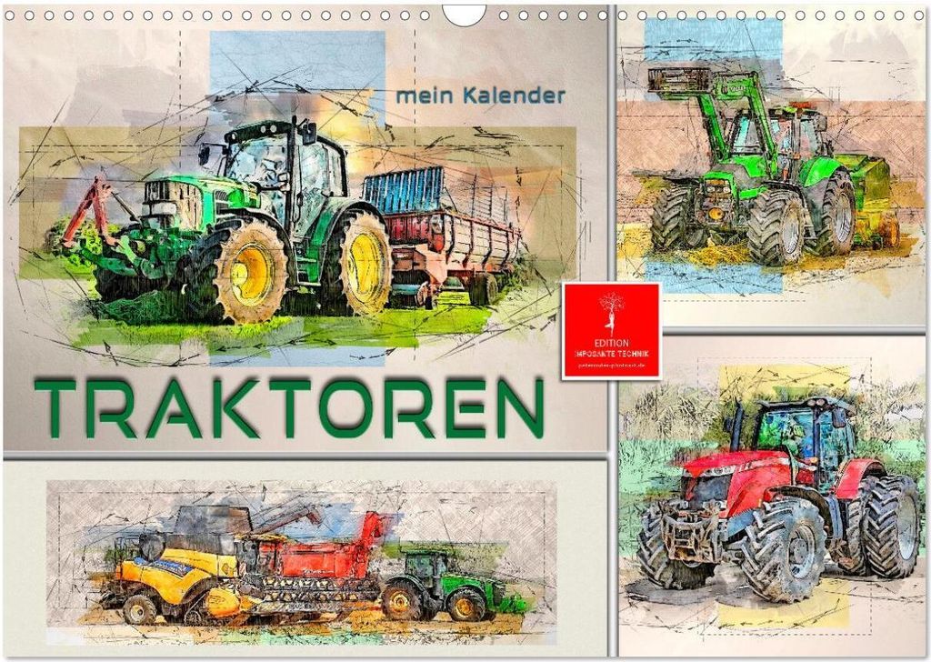 Traktoren - mein Kalender (Wandkalender 2026 DIN A3 quer), CALVENDO Monatskalender