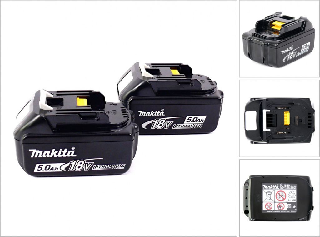 Makita BL 1850 B 18 V - 5,0 Ah Li-Ion Akku 2er Pack Produktbild 