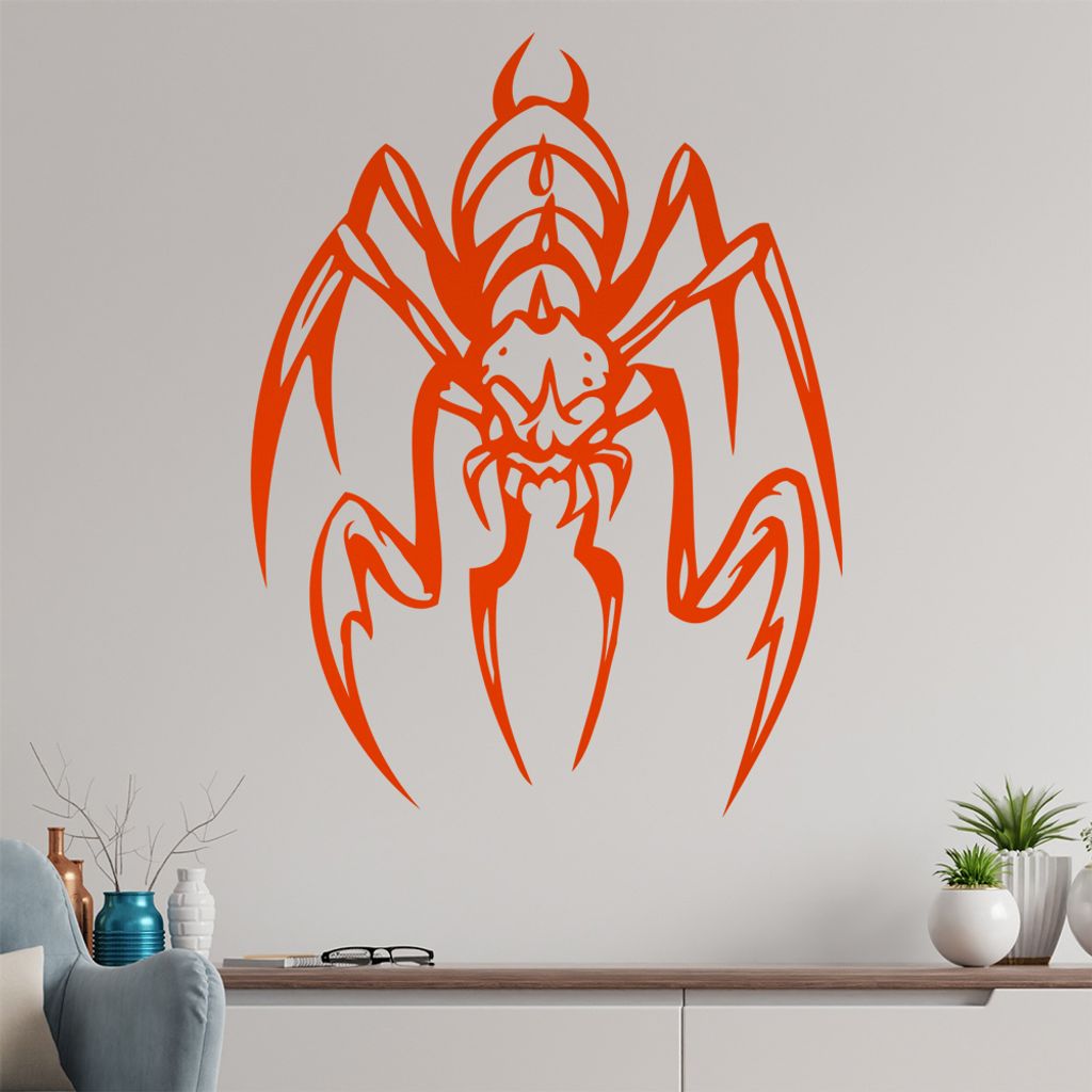 Spinnen Vieh Wandtattoo in 6 Größen - Wandaufkleber Wall Sticker - Dekoration, Küche, Wohnzimmer, Schlafzimmer, Badezimmer