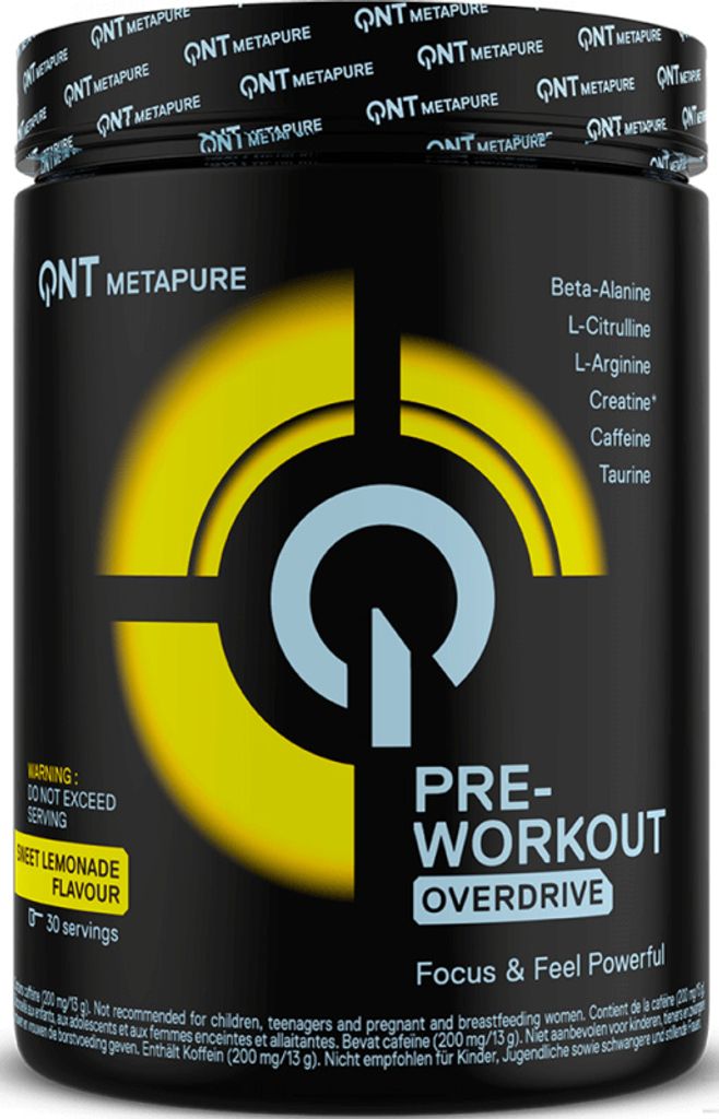 QNT Pre-Workout Overdrive (30 Serv) Sweet Lemonade - Pre-Workout - Pre-Workout Booster