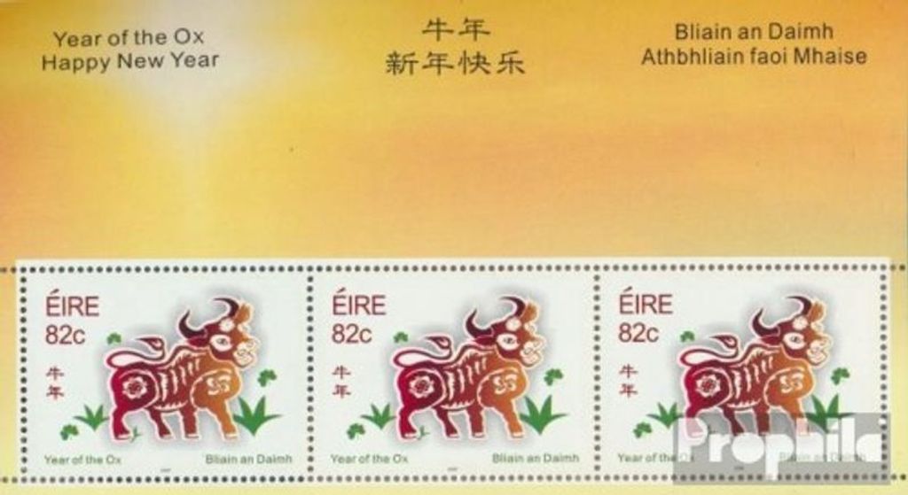 Briefmarken Irland 2009 Mi Block77 (kompl.Ausg.) postfrisch Jahr des Ochsen