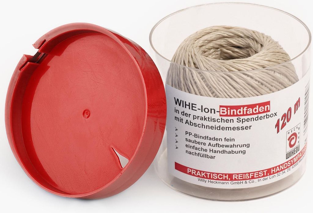 Wihedü Kordelbox mit Bindfaden (PP) - fein, bis 5 kg, 120 m