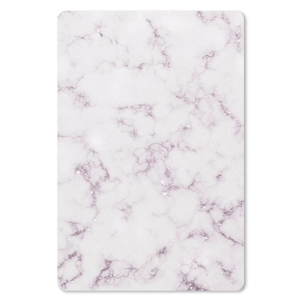 MuchoWow Mauspad Mousepad Marmor - Weiß - Rosa 18x27 cm - Mousepads - Maus Mat - Pad - Mausunterlage