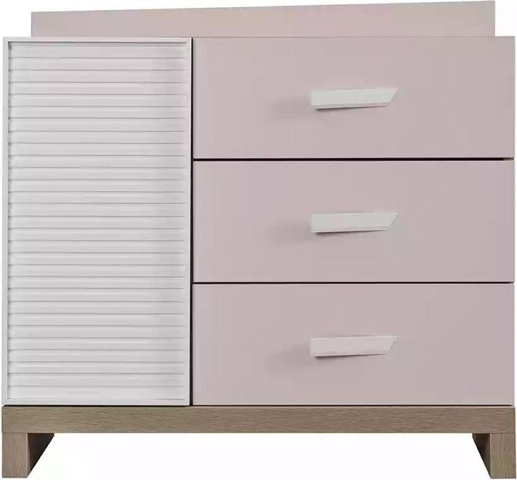 Kinderkommode Kommode Schrank Kinderzimmerregal Rosa Holz Moderne Neu