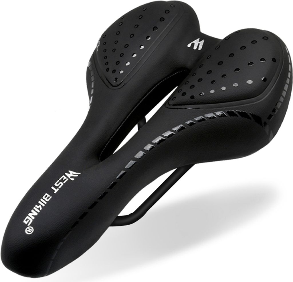 Fahrradsattel Atmungsaktives Kunstleder-Hohlkissen Komfortables MTB-Fahrradsattel GEL + Polyurethan Stossfest