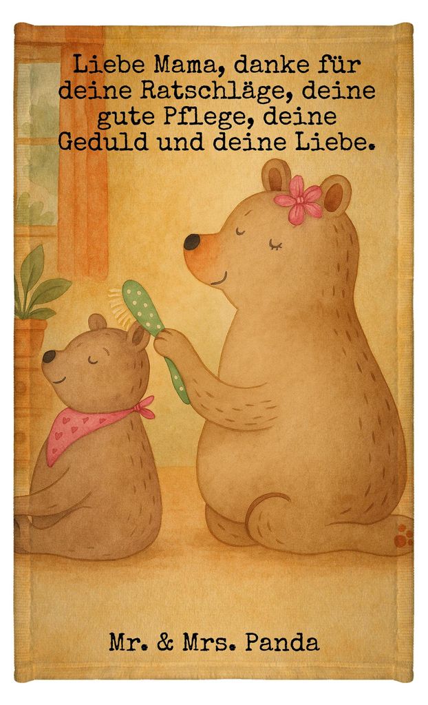 Mr. & Mrs. Panda Handtuch Bär Kind Design - Weiß - Geschenk, Gäste-WC, Bären, Baumwollhandtuch, Muttertag, Klein, Frotteetuch, Mutter, Gästetu...