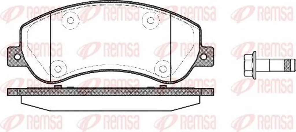 Freinage pour Amarok chargé : Plaquettes REMSA 1250.00 type origine