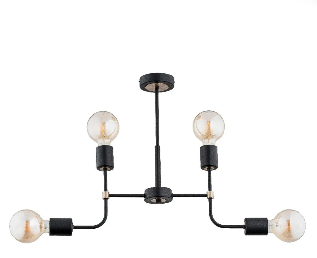 Suspension Fine TRANSFORMERS Noir Métal pour Plafond Bas Design E27