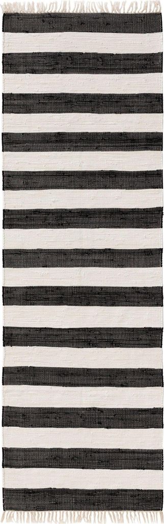 benuta tappeto in cotone Tom Nero/Bianco 70x200 cm Immagine del prodotto 