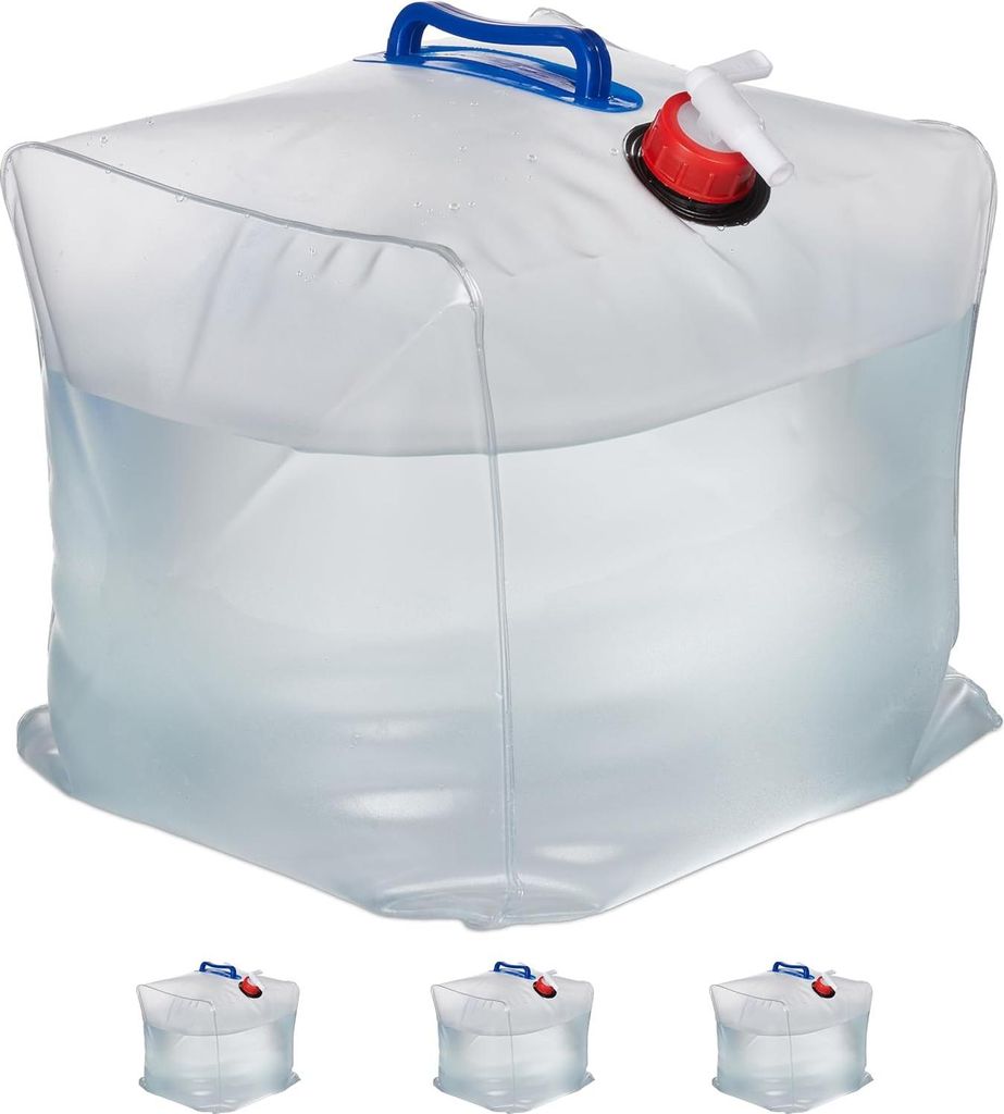 Faltbare Jerrycan 20 Liter mit Hahn - Ideal für Camping und Picknick