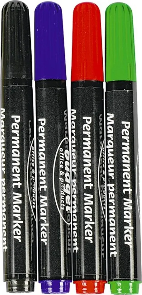 Easy Work Marqueur indélébile multicolore pack de 4 feutres permanents