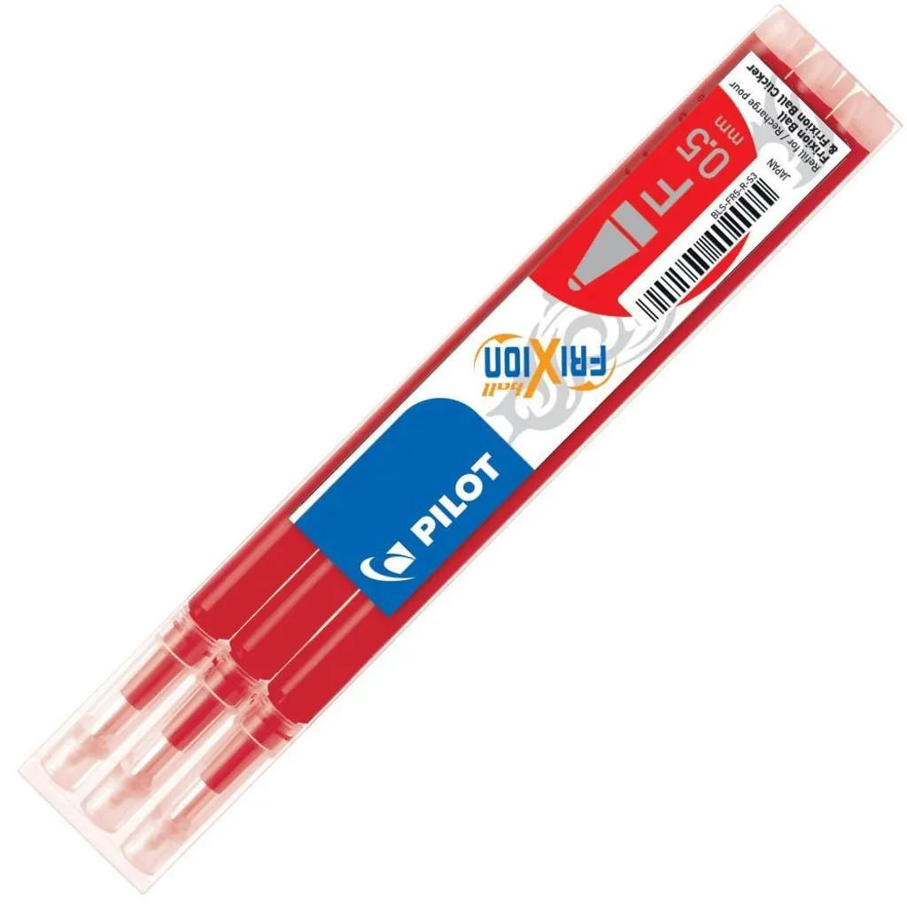 Lot de 3 Cartouches d'encre Rouge pour Stylo Roller Pilot FriXion Ball 05