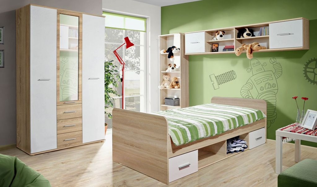 Studentenzimmer EMAN 3 – Sonoma-Eiche / Weiß