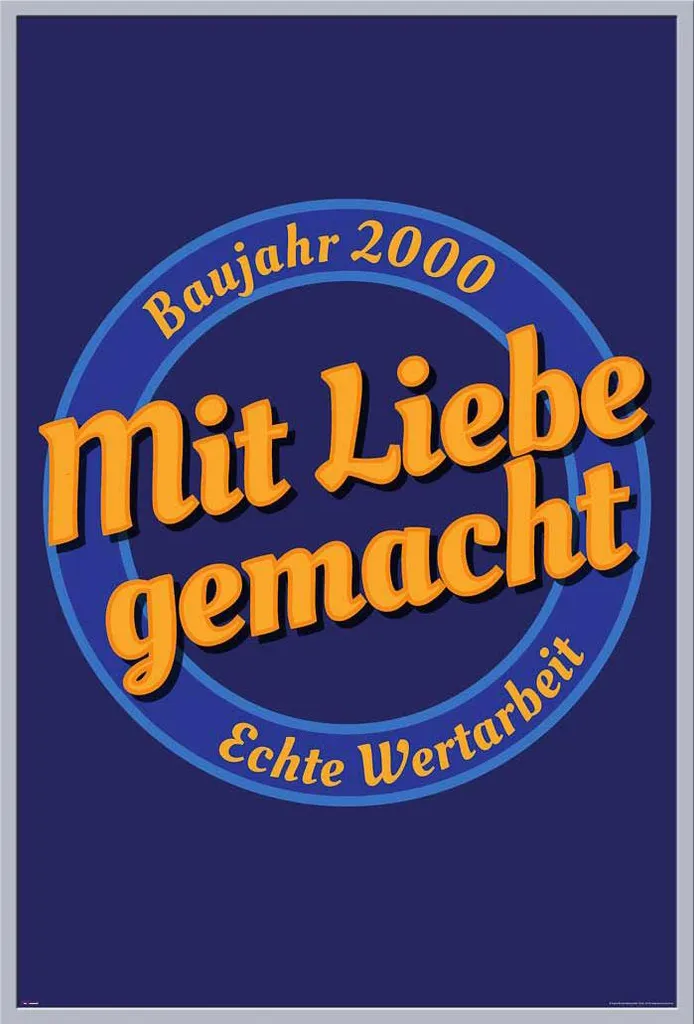 Déco Anniversaire 2000 Prête à Poser avec Cadre Argent et Vitre Incassable