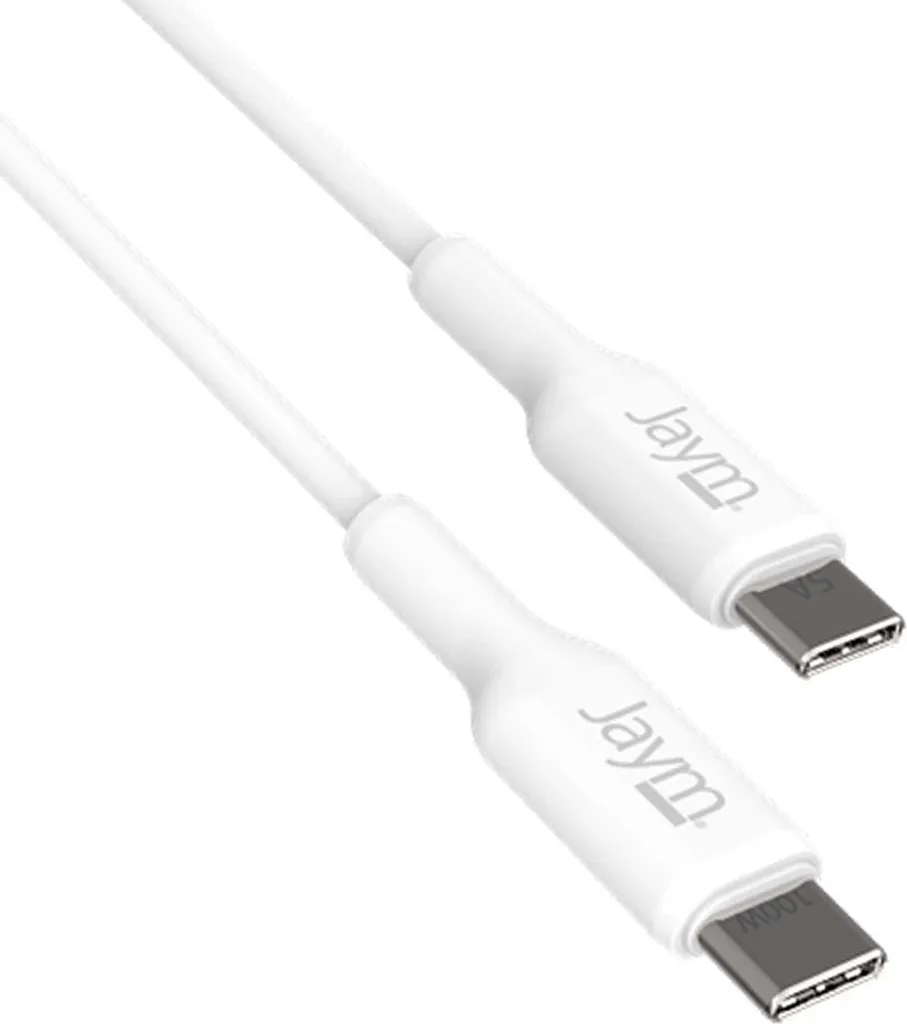 Jaym Cavo USB-C Fast Charge 100W: 5A Power Delivery 3.0 Bianco
