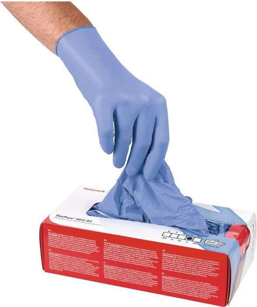Einw.-Handsch.DexPure 803-81 Gr.M blauviolett Nitril 200 St./Box