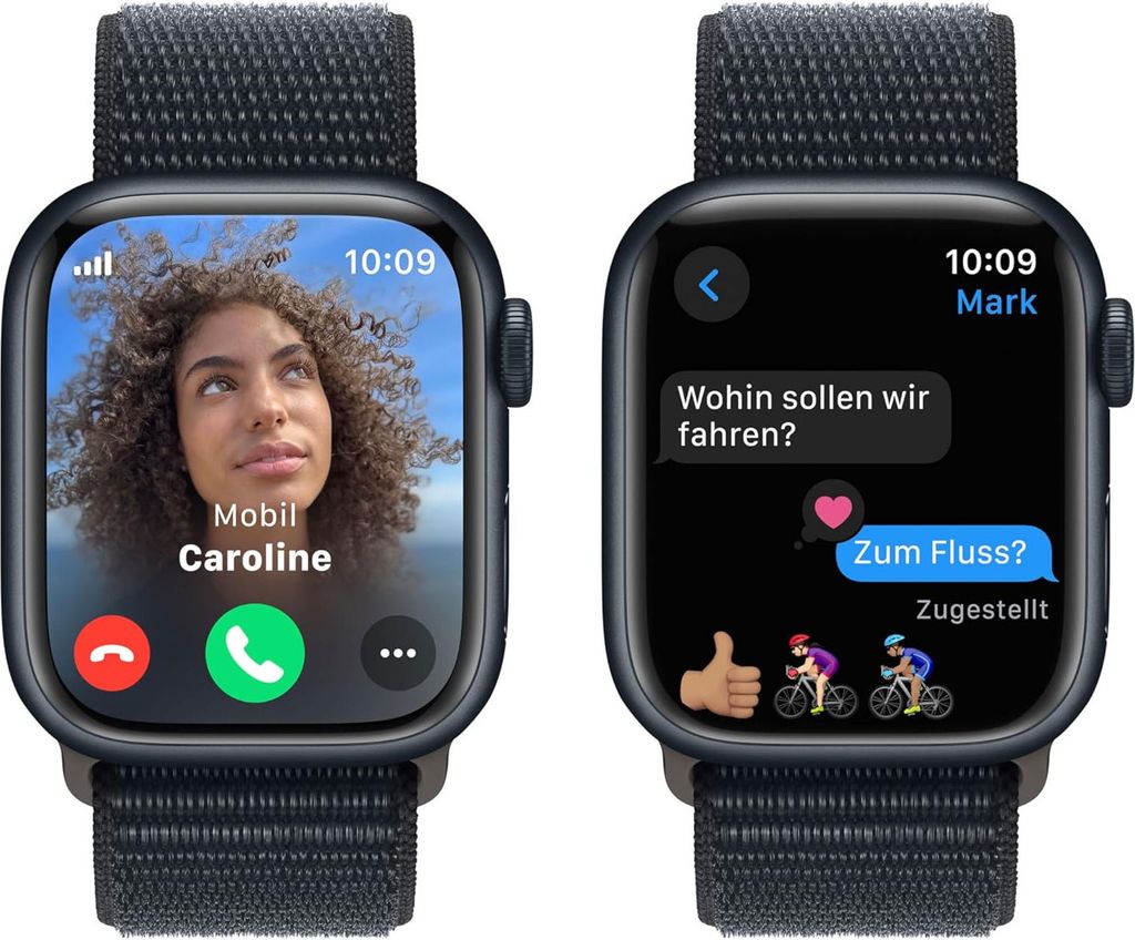 Apple Watch 9 Cell 41mm Alu Mitternacht Sport Loop Produktbild