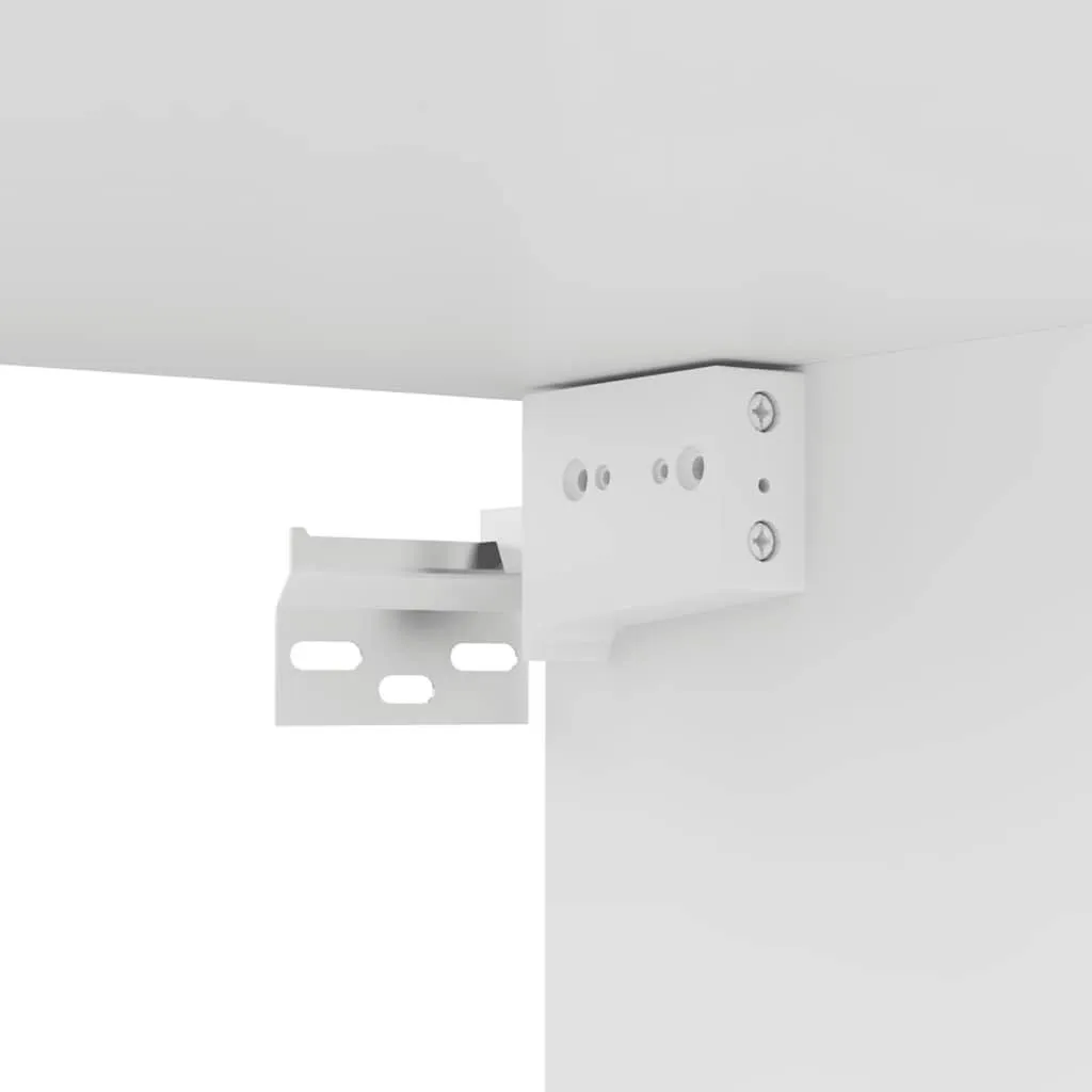 Ensemble meuble TV blanc 8 éléments en bois composite modulable - 7