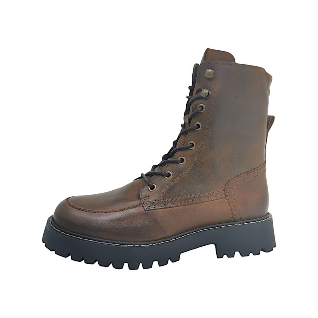 Palpa Stela Veterschoenen Hoog - Cognac - Maat 38