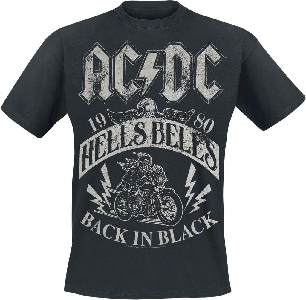 AC/DC T-Shirt Herren Hells Bells 1980 - Heavyweight schwarz L