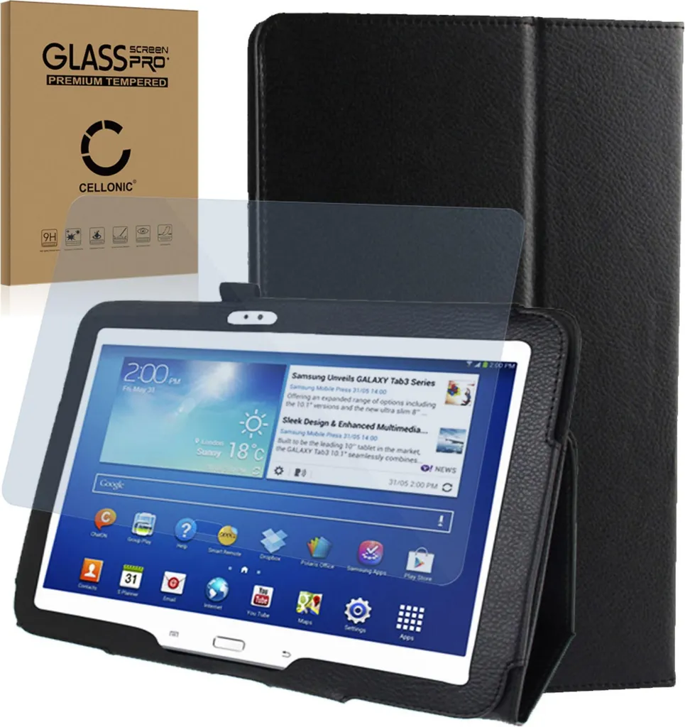 Custodia Samsung Galaxy Tab 3 10.1 P5200 + Vetro - Protezione subtel