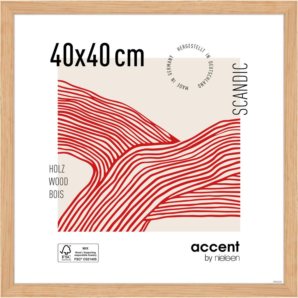 accent by nielsen Holz Bilderrahmen Scandic, 40x40 cm, Produktbild 