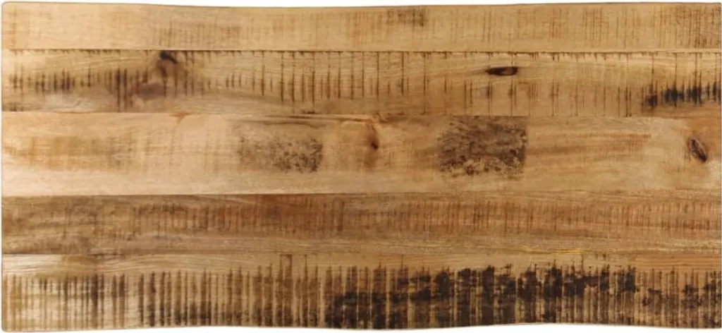 Ripiano Tavolo 80x40 Mango Massiccio Bordo Naturale Live Edge 38mm