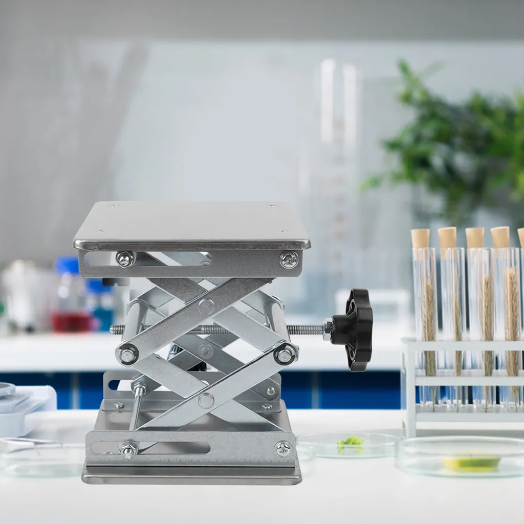 Table de levage en acier inoxydable avec vis de réglage de précision