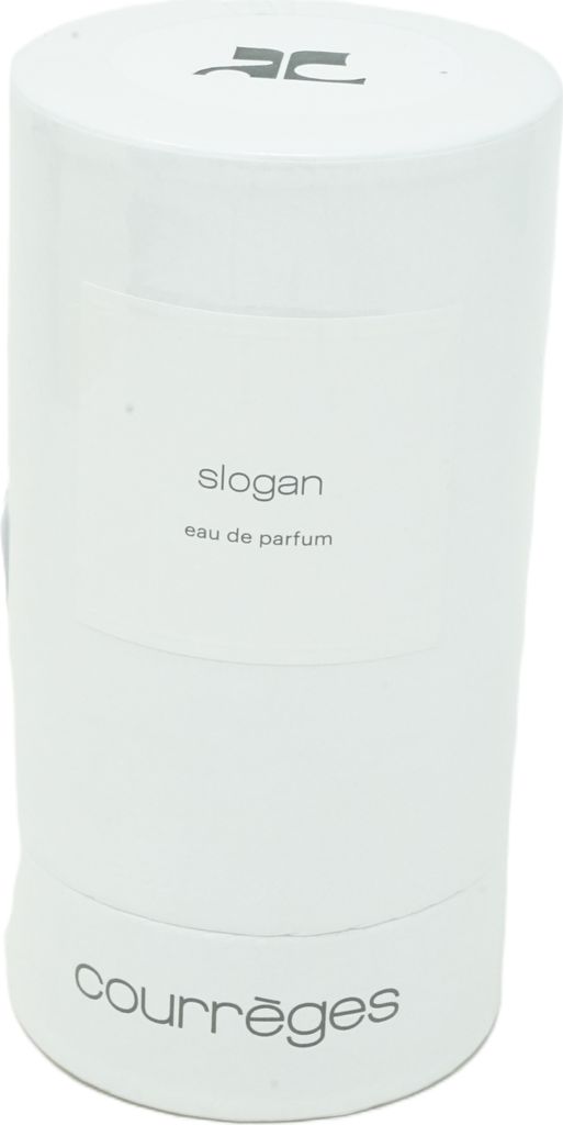 A white cylindrical bottle of perfume.