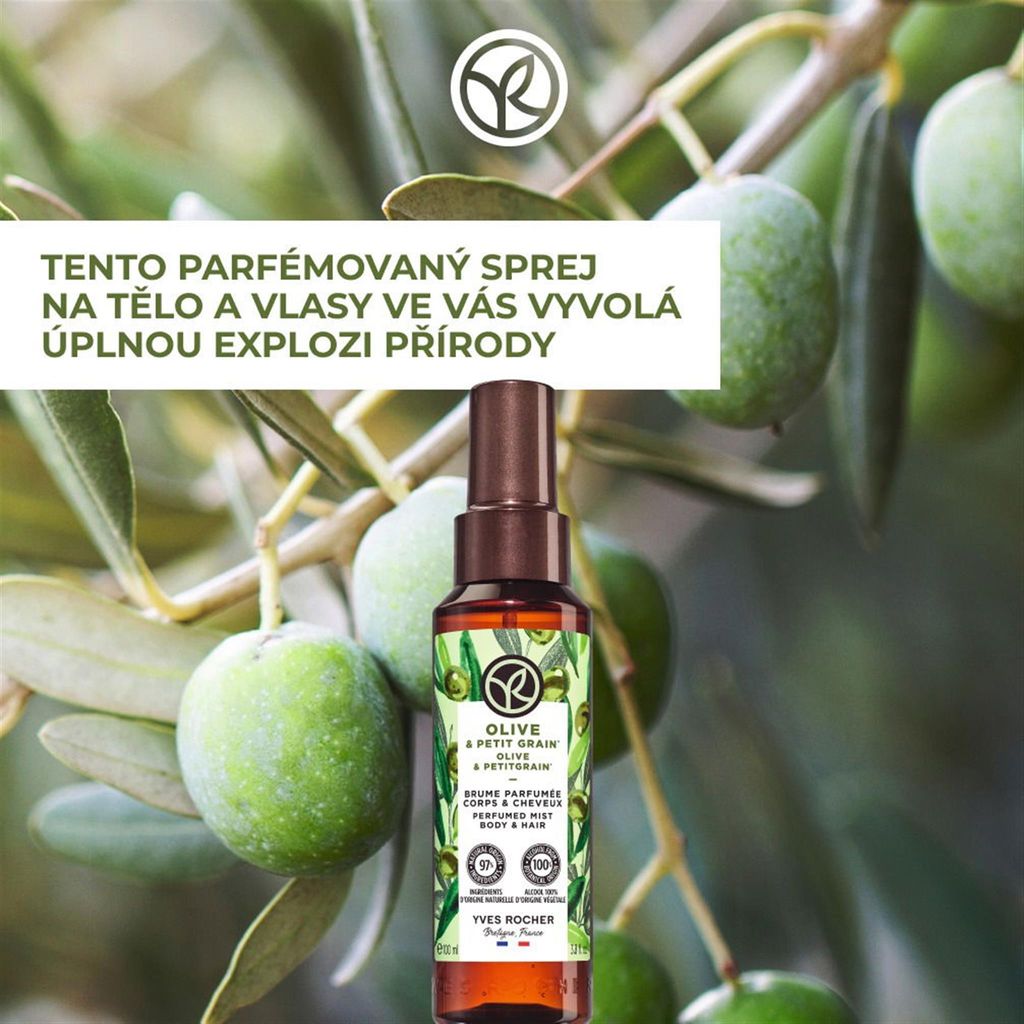 YVES ROCHER Parfümiertes Körper- und Haarspray Olive Produktbild 