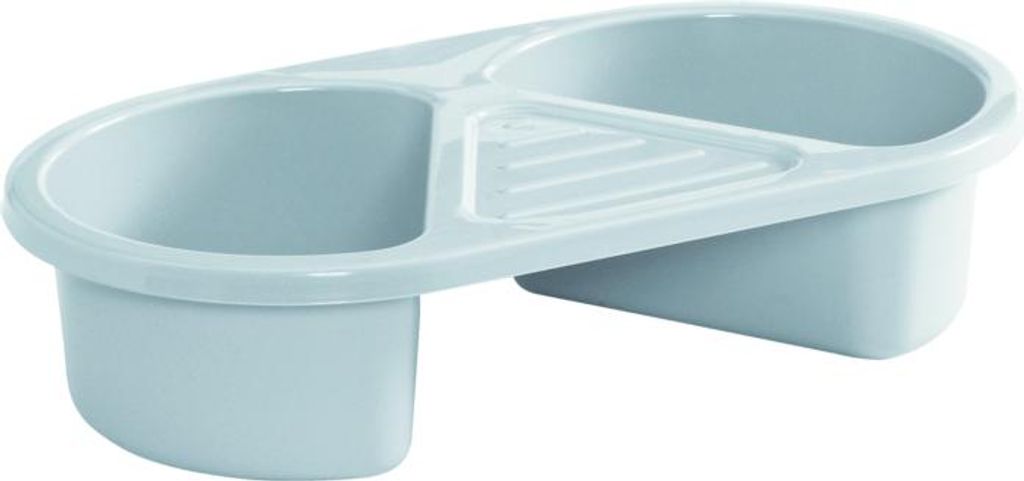 ZEWI bébé-jou Waschbecken Light Grey 2-teilig, Polypropylen (PP), Grau
